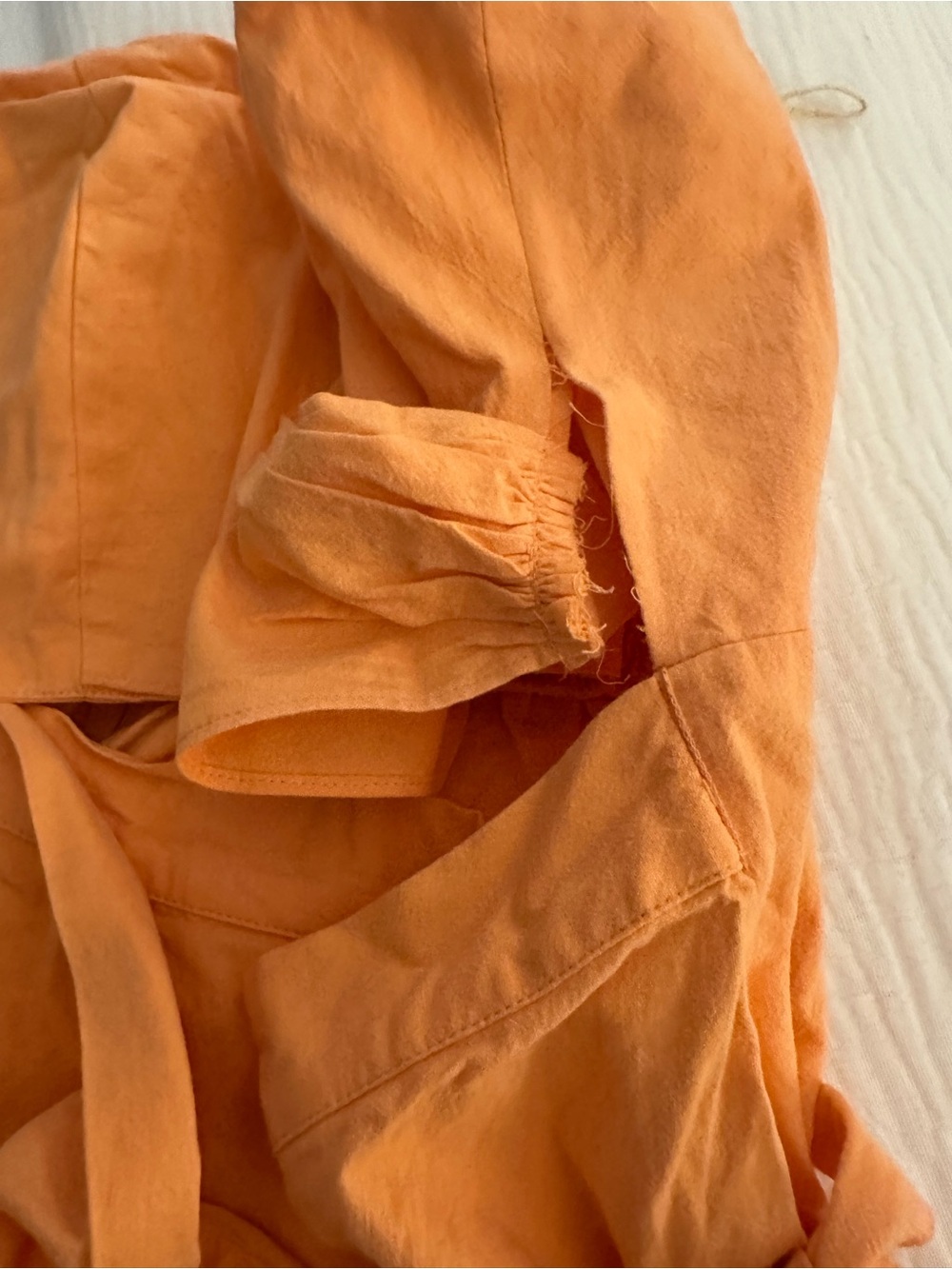 Free People Strapless Peach Mini Ruffle Dress - Picture 11 of 13